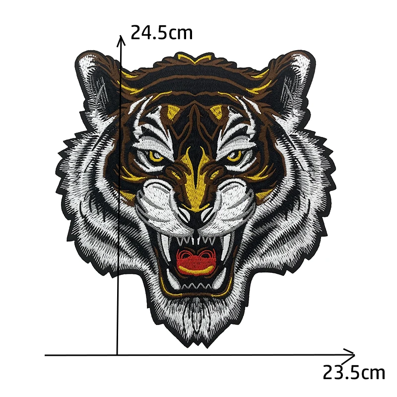 Nowe zdobienie głowa tygrysa naszywki na ubrania Diy niestandardowe kurtki do szycia naklejek z kreskówek