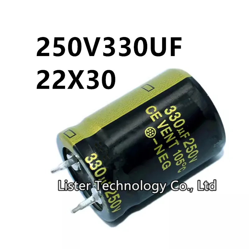 250V330UF uF 2ชิ้น/ล็อต250V 330uF 330UF250V โวลุ่มกำลังเสียง22X30มม. อินเวอร์เตอร์ตัวเก็บประจุอลูมิเนียมอิเล็กโทรไลติก