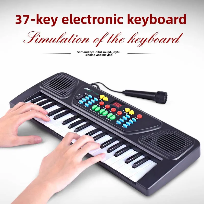 

6-клавишная электронная клавиатура, набор музыкальных инструментов для детей, электронное игрушечное пианино с микрофоном, универсальное веселое обучение