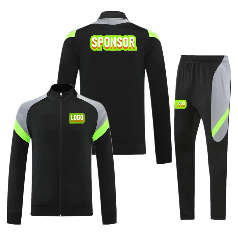 Wysokiej jakości dresy piłkarskie dla dorosłych piłkarski strój treningowy kurtka sportowa spodnie Casual Jogging Fitness Outdoor Running Uniform