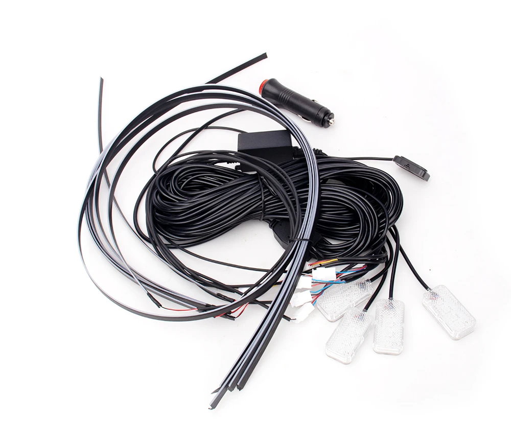 5/6/9/10in1 Symphony Car Ambient Light Interior Acrylic Guide LED Strip Light Cigarette Decoration Atmosphere Lamp APP Control