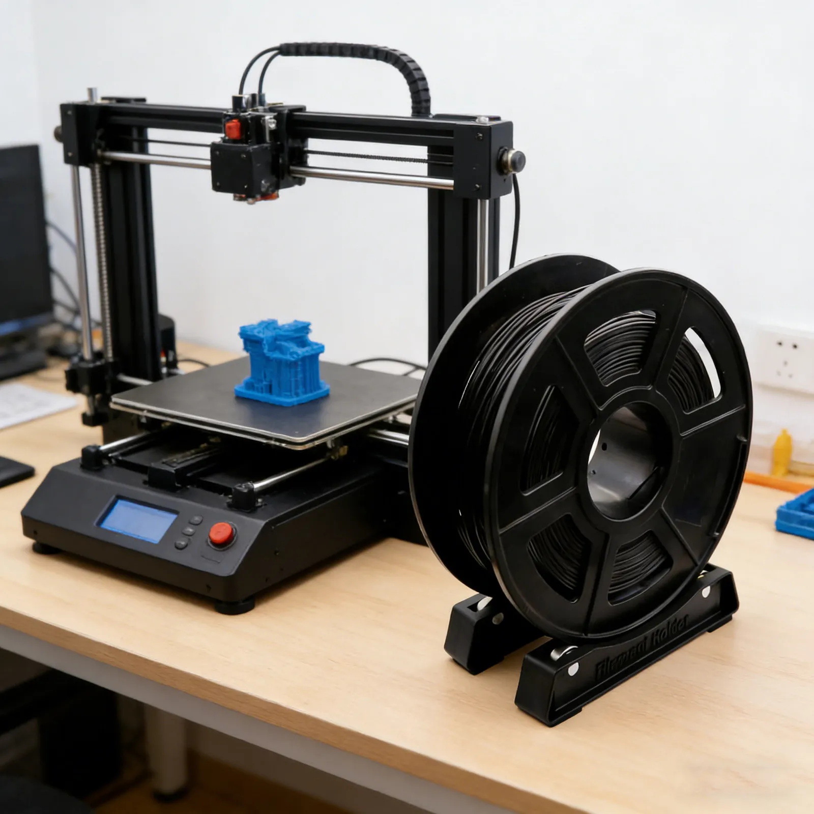 

1 Pair 3D Printer Filament Spool Holder Stable Bracket Universal Compatibility Filament Holder for Desktop Workshop Home Studio