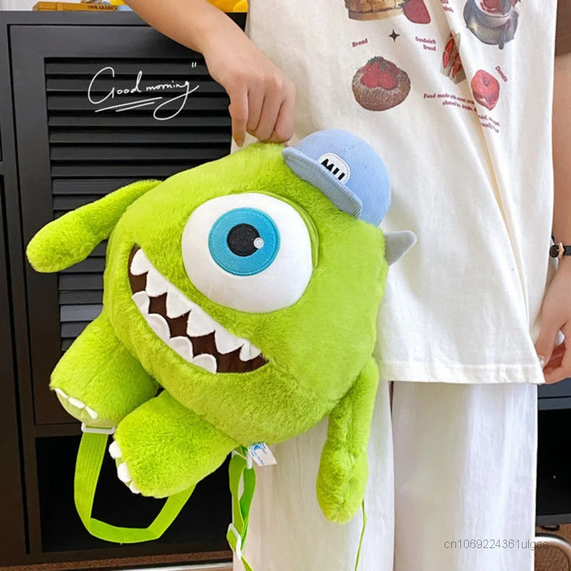 Disney Mike Wazowski Cute Plush Bags Y2k Girl New Creative Cute Backpacks Children Cartoon Gifts Japan Korean Trend Shoulder Bag