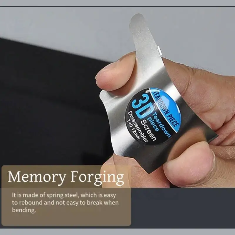 

5pcs 3D 0.12mm Surgical-Grade Phone Repair Tool Set Ultra-Thin Metal Pry Bar for iPhone/iPad/Samsung Screens LCD Replacement Kit