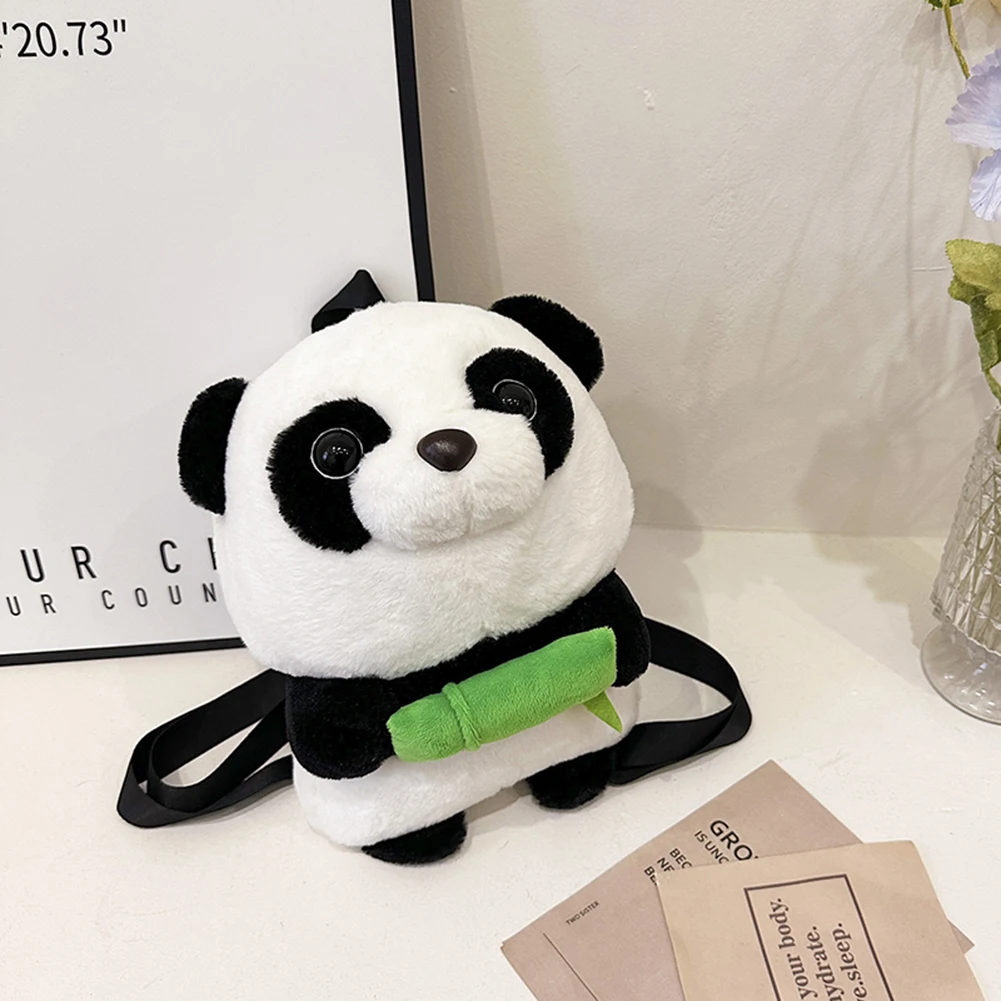 Panda Animal Cute Backpack Casual Plush Girl Dolls Backpack Fashion Simple Adjustable Strap Kawaii Children Cartoon Gifts