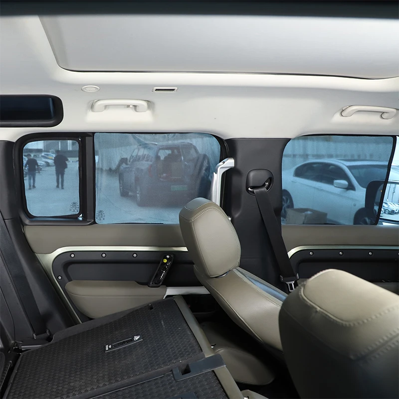 For Land Rover Defender 110 Edition 2020+ Magnetic Car Sunshine Side Window Mesh Curtain Sun Protection Hot Sun Visor 10pcs