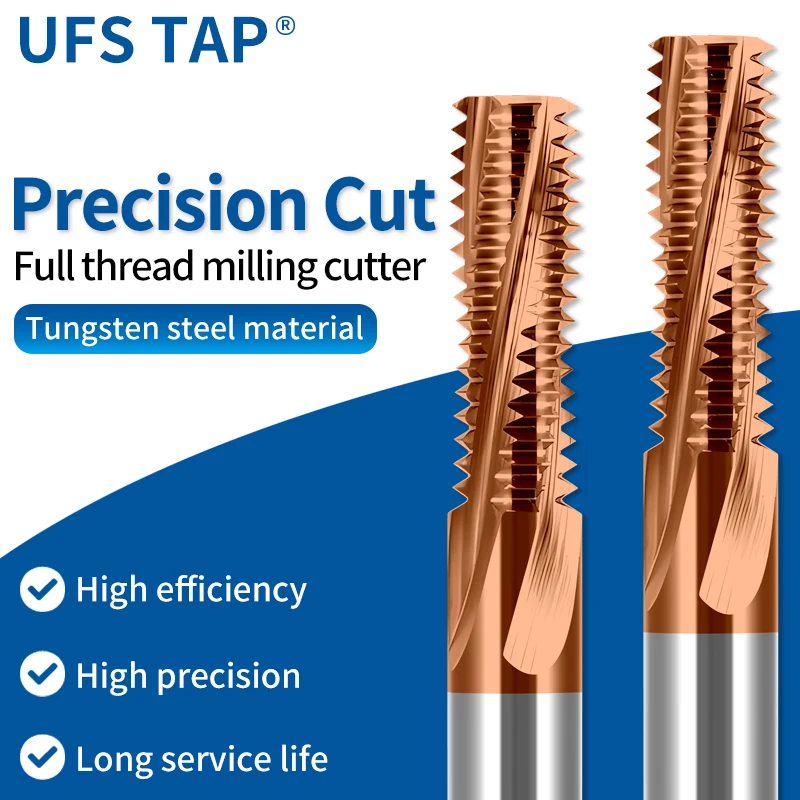 

UFS TAP CNC Machine Solid Carbide Tungsten Steel Full Thread Milling Cutter UNC 10-24 12-24 1/4 3/8 UNF 10-32 12-28 Mill Mills