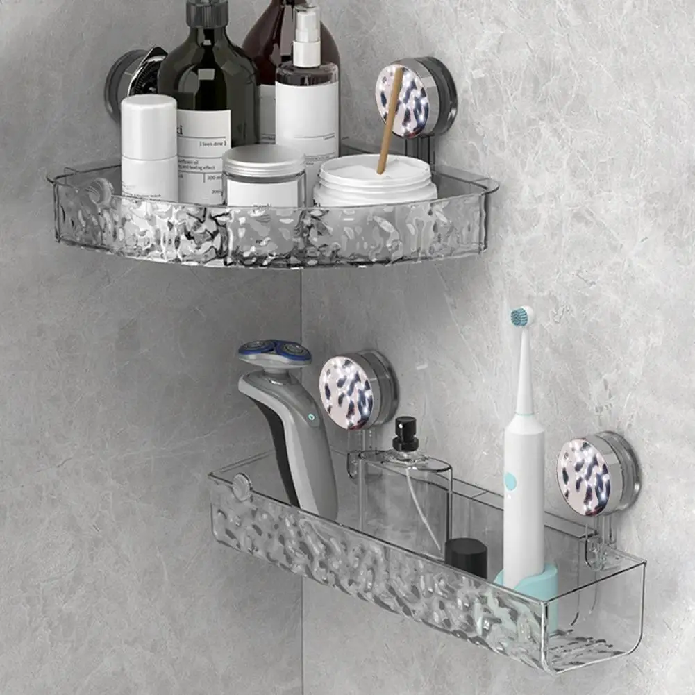 Storage Rack Wall Caddy Suction Cup Shelf Capacity Bathroom Organizer for Shower Storage Versatile