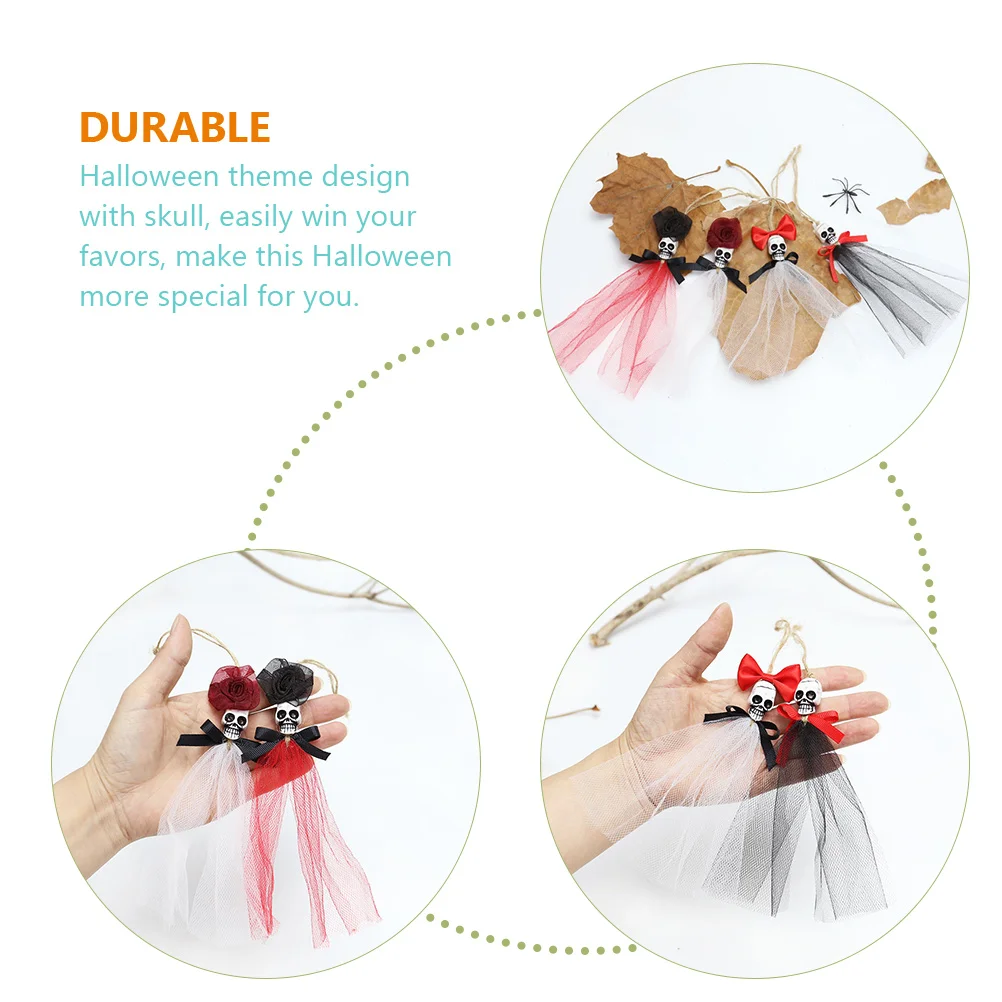 

4 Pcs Hanging Decoration Window Halloween Pendant Skull Horror Party Decorations