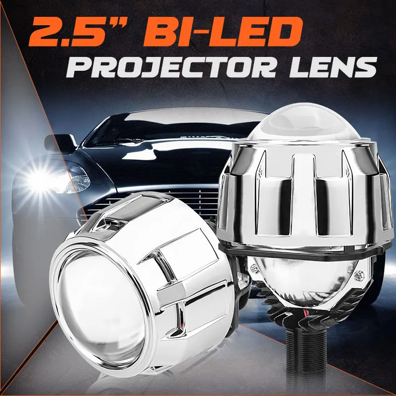 

1/2pcs 2.5 inch H4 H7 9005 9006 Bi-led Lens LED Projector Headlight Lenses Auto LED Bulbs Car Motorcycle Retrofit 100W 20000LM