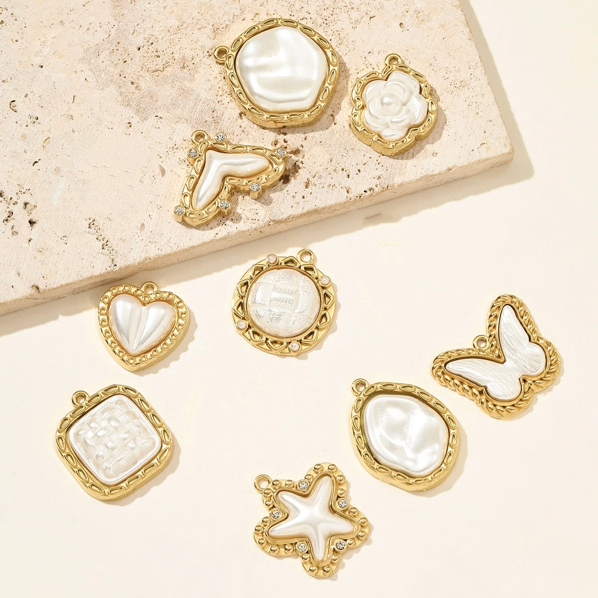 

3Pcs/Lot Stainless Steel Round Heart Charms Geometry Pendants Resin For DIY Making Necklace Earrings Jewelry Accessory Wholesale