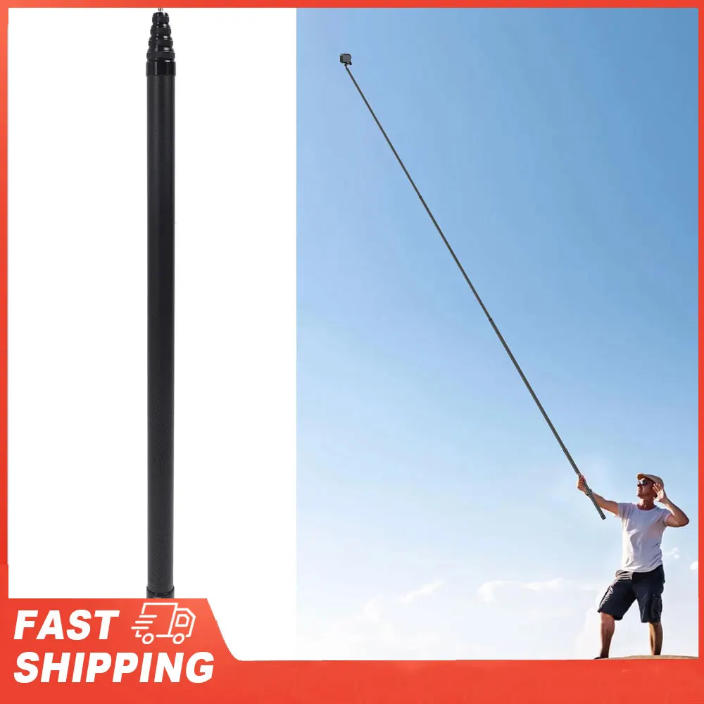 

Invisible Selfie Stick 16.4ft 9 Section Extended Invisible Selfie Stick for X4 X3 X2 Action Cameras Carbon Extension Pole