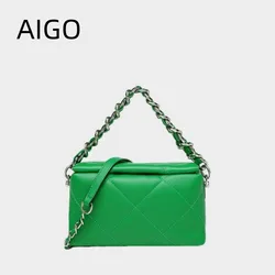 AIGO 2024 borsa a tracolla Messenger Ladies piccola borsa quadrata catene Casual da donna Pack Hobos coftu;