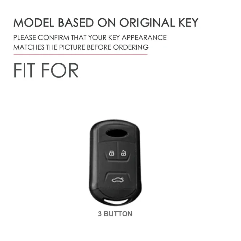 1pc Car Leather Key Case For Chery Omoda S5 OMODAS5 2023-Present Holder Shell Remote Keychain Accessories