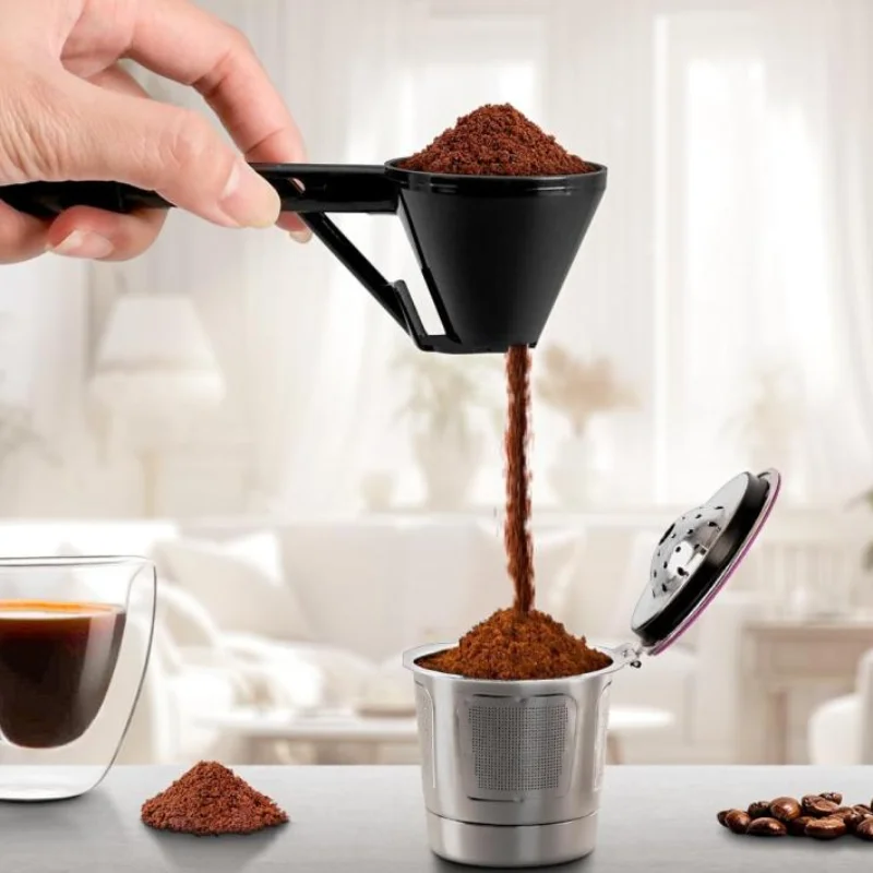 1Pcs Multi-Use Measuring Spoon FunnelReusable For Protein CoffeeBaby Formula Kitchen Gym Home Powder Scoop Kitchen Tools