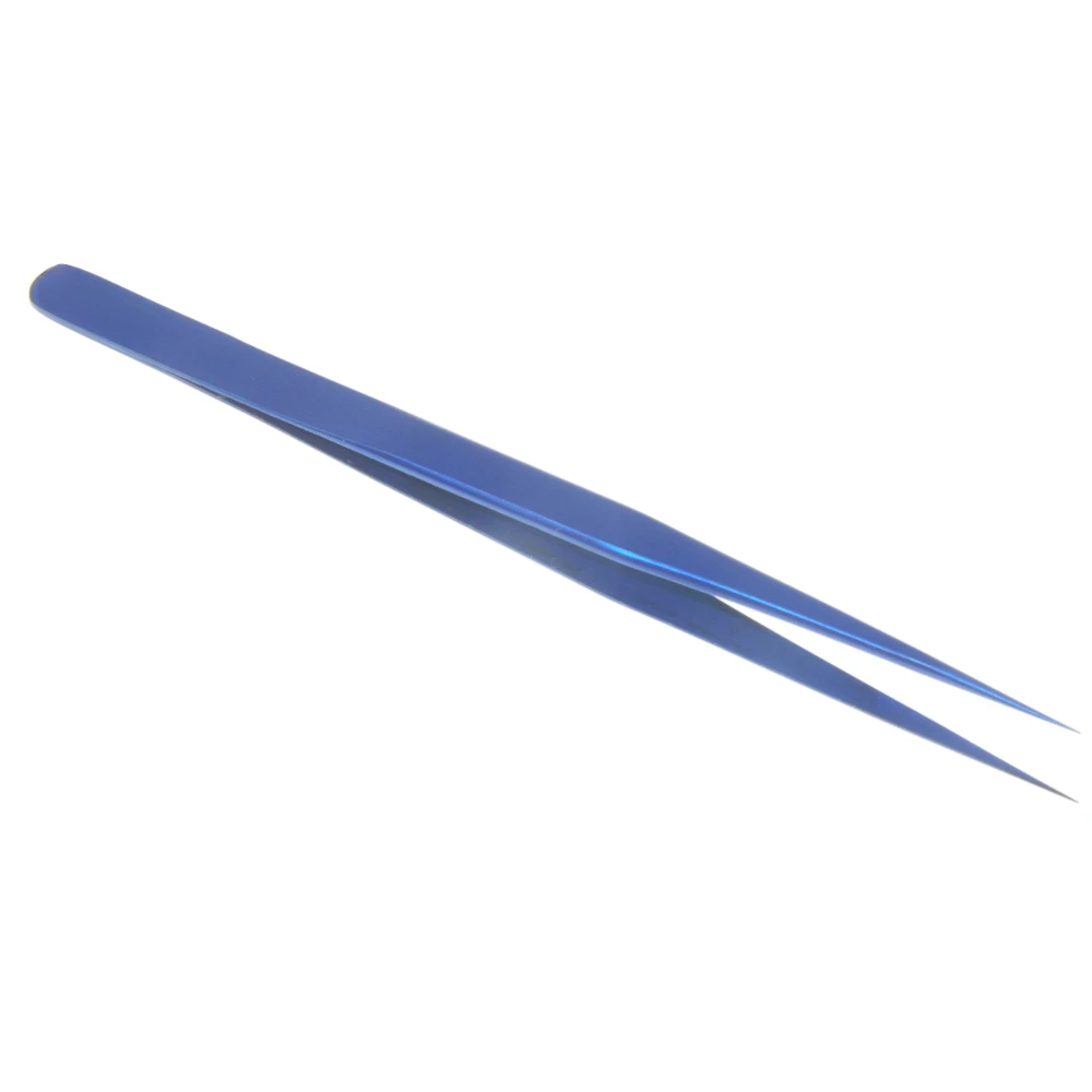 

Ultra Thin Slim Tweezers Flying Line Blue Stainless Steel Sharp Hardened Industry Tweezers Mobile Phone Repair Hand Tools