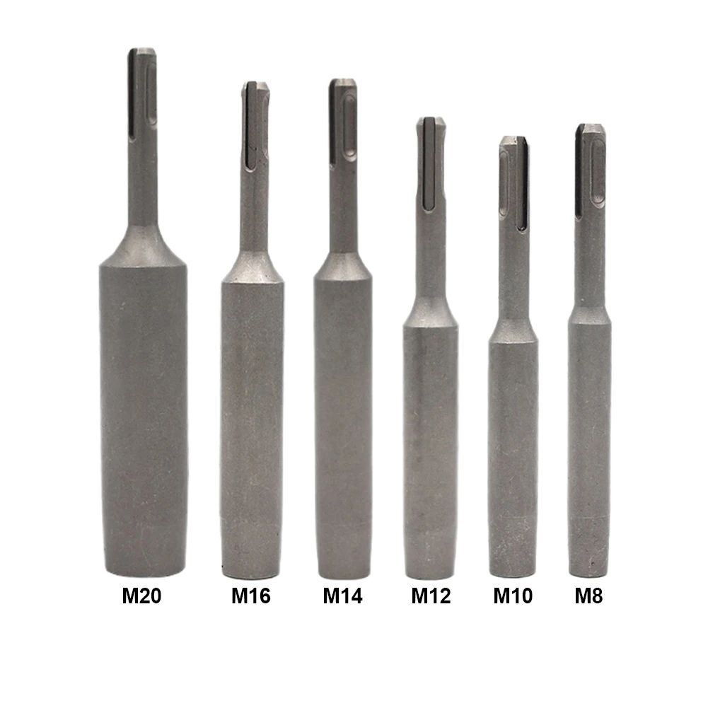 Chromium Vanadium Ground Rod Driver For SDS-Plus Drills Supports M8 M20 Ground Rods Forged Construction For Reliable Use