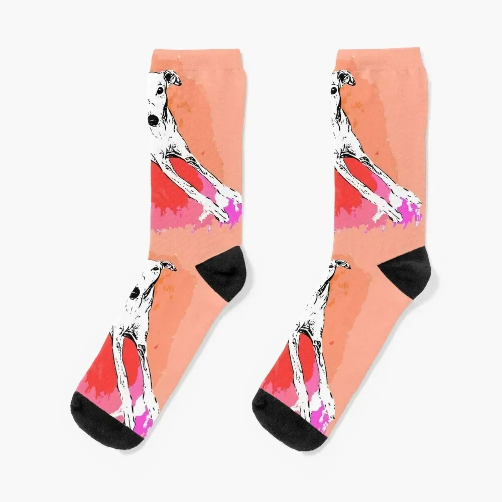 

Greyhound watercolour sketch Socks men cotton high quality Wholesale funny sock professional running Men's Socks Luxury Women's