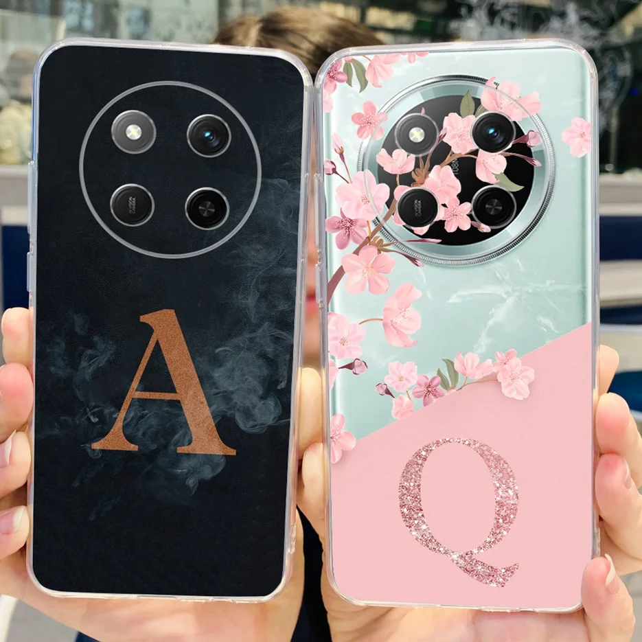 For Honor X9C Case Luxury A Z Letters Cover Clear Silicone Phone Cases For Honor X9C X 9c HonorX9c Back Cover 6.78'' Soft Fundas