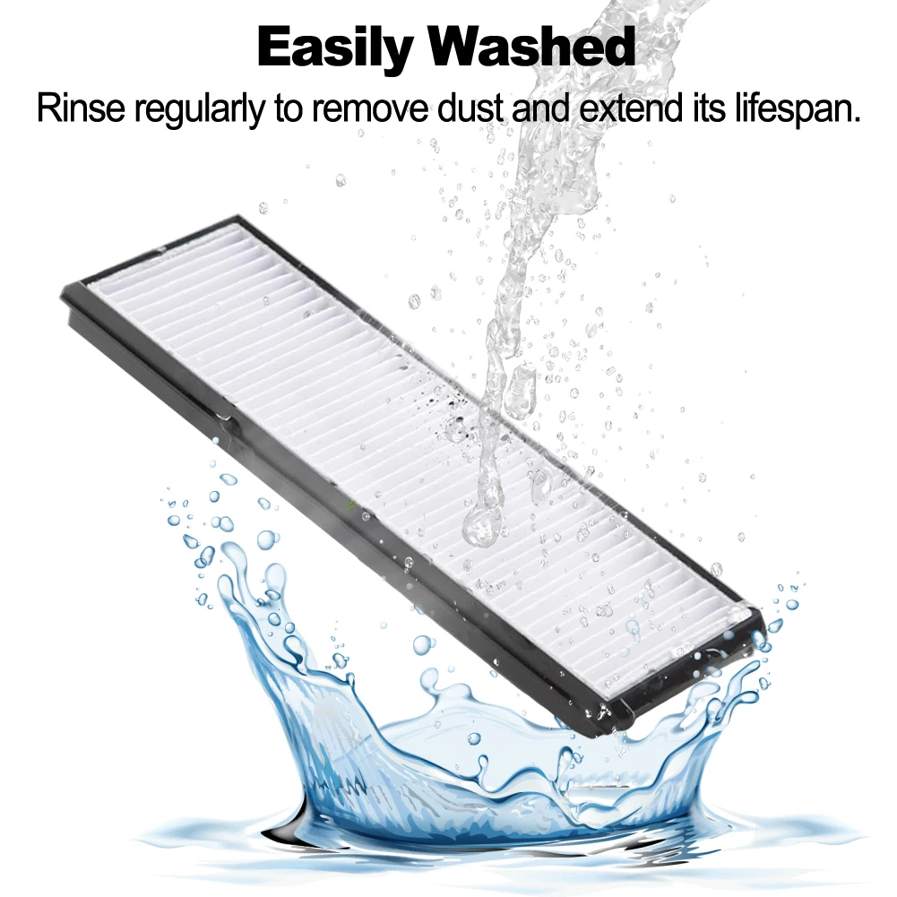 فلتر تنظيف فلتر فراغ روبوت أسود للمنزل S1 Pro فلتر محاصرة جزيئات الغبار سهل التنظيف