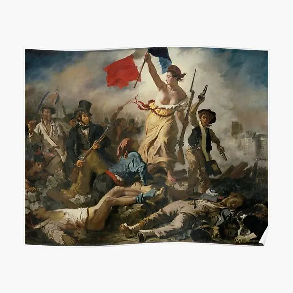 La Liberte Guidant Le Peuple Eugene De  Poster Funny Wall Vintage Decor Home Mural Print Modern Art Picture Decoration No Frame