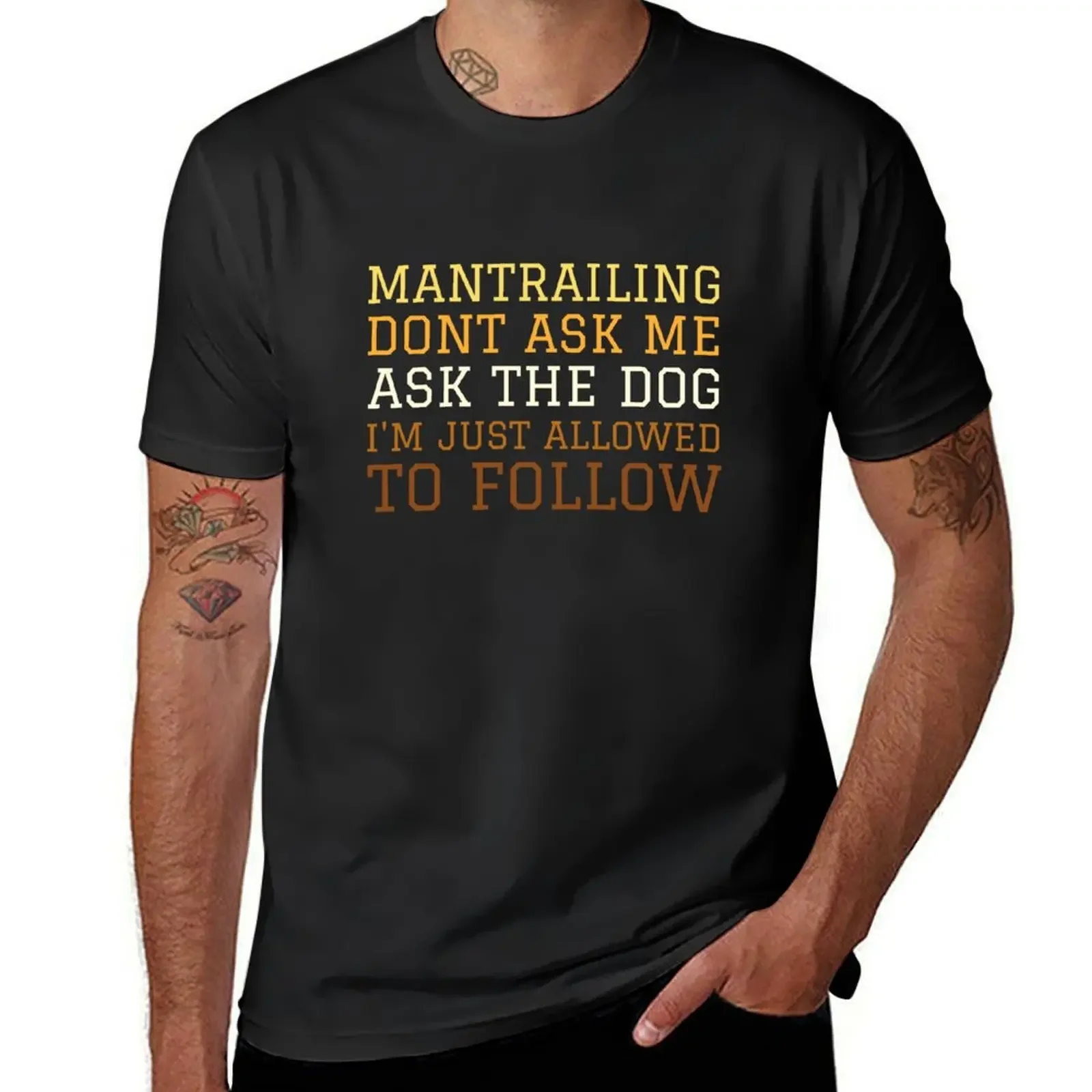 

Funny Bloodhound dog mantrailing T-Shirt customizeds blue archive mens t shirt graphic