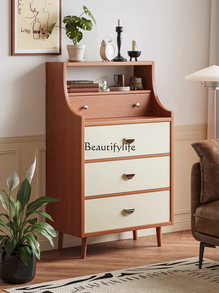 

3Original Wood Style Simple Chest of Drawers for Home Living Room Bedroom Kitchen Wall Storage Cabinet