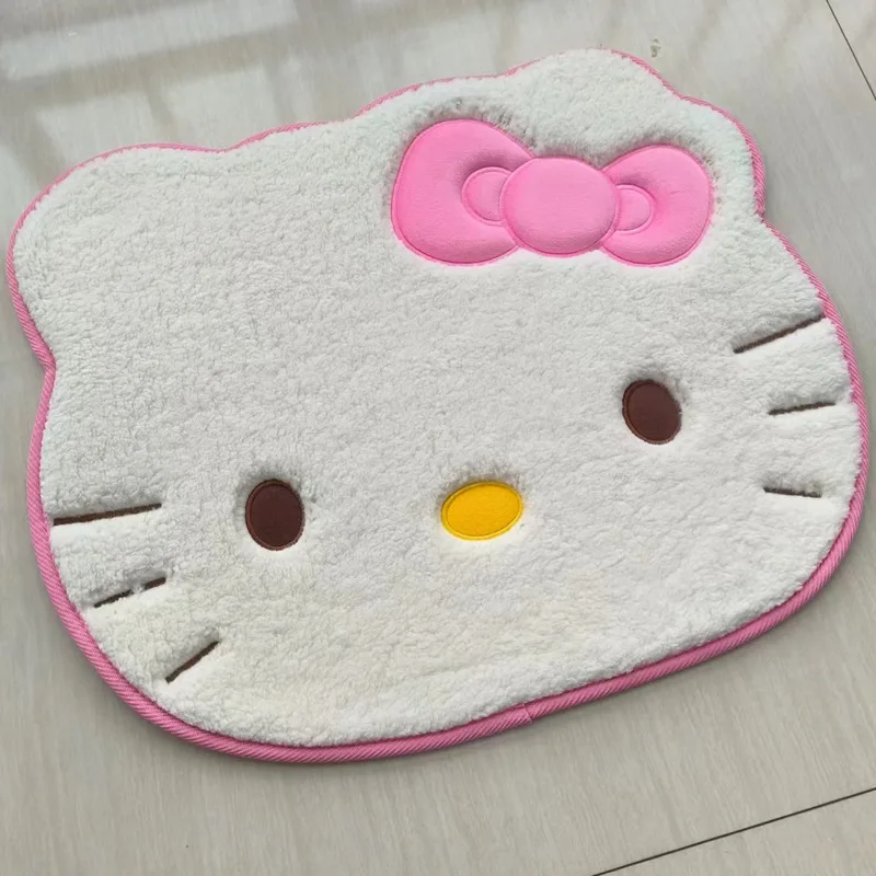 

Плюшевый коврик Sanrio Hello Kitty для дома и ванной комнаты, противоскользящий, из имитации кашемира, впитывающий, уютный, для пола и прихожей