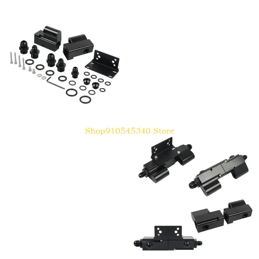 U2JA E85 Sensor Mounting Kit with Fuel Line Adapter Bodies, Threaded Fittings, Bracket and Sealing Parts for Ethanol Sensor