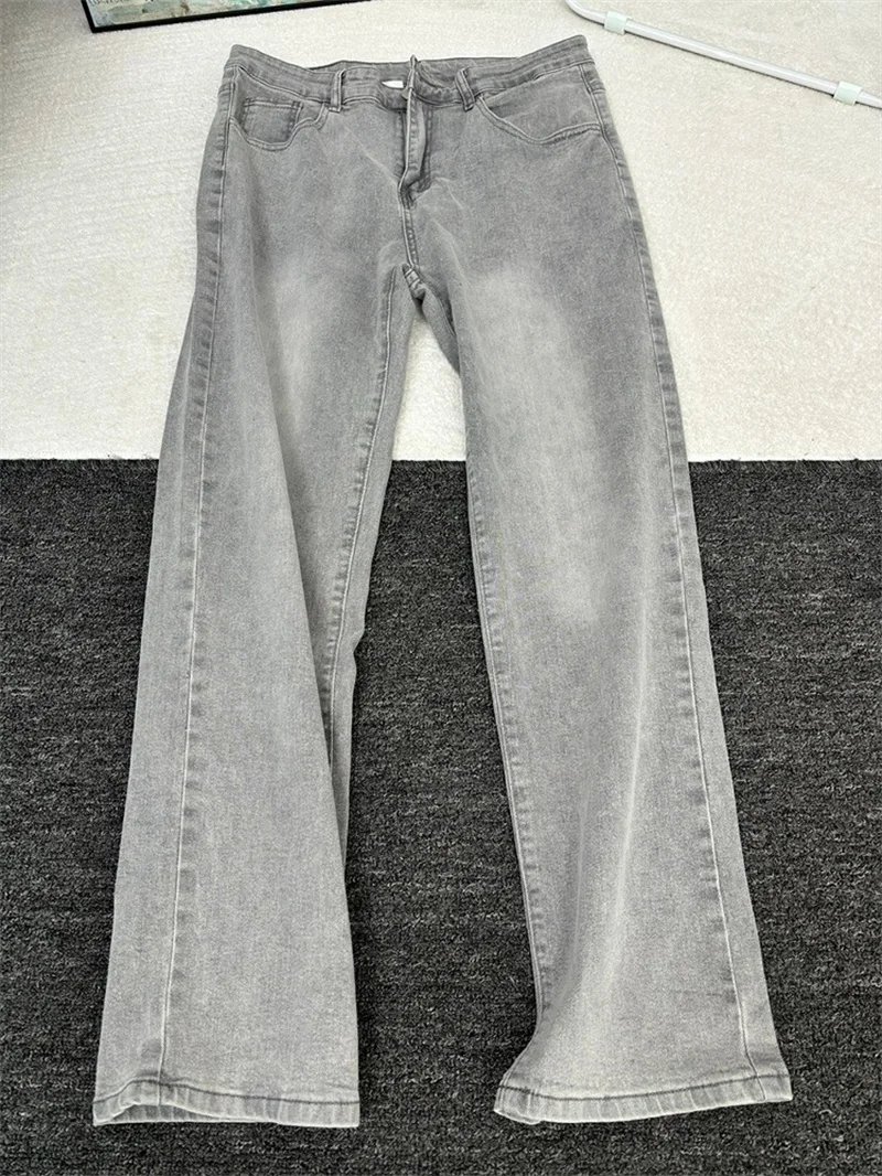 

Мужские прямые джинсы e ey, джинсовые осенне-зимние американские ретро Sle, износостойкие повседневные брюки, модная мода