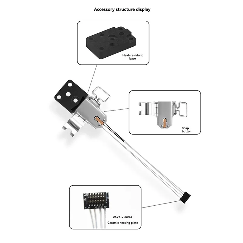 

Превосходный для замены 3D-принтера Bambu Lab A1 Mini/A1 Hotend, нагревательный блок в сборе