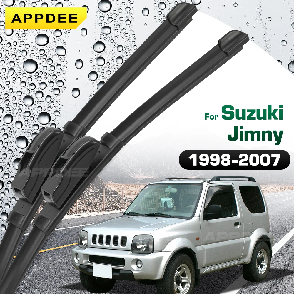 

APPDEE For Suzuki Jimny 1998-2007 Silicone & Rubber Wiper Front Wiper Blades Windshield Windscreen Window Brushes
