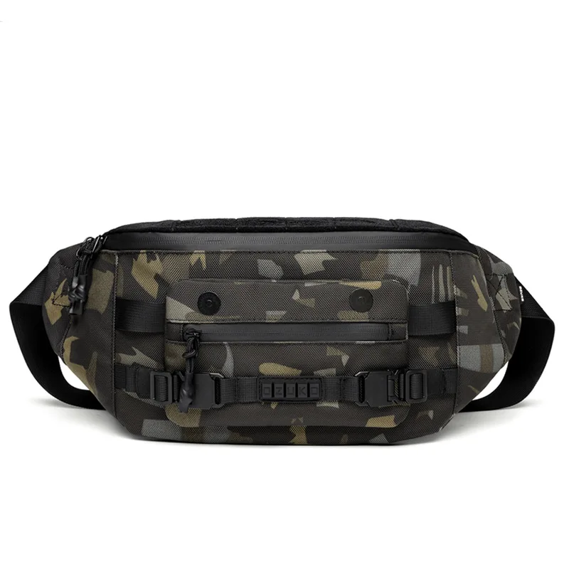 

Oxford fabric durable tactical waist bag with large capacity, men's outdoor waterproof lightweight cross-body bag