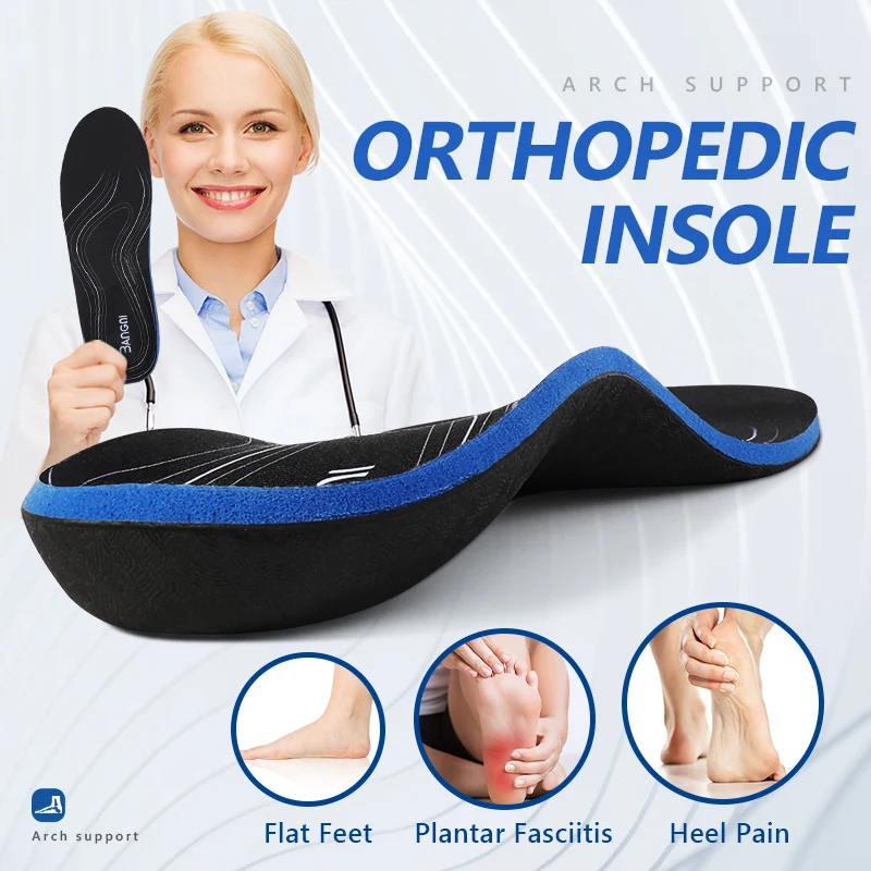 Bantalan Sepatu Plantar Fasciitis Penyerap Getaran Kaki Datar Valgus Sol Ortopedi Ortotik Pereda Nyeri Penopang Lengkung Bantalan Sepatu