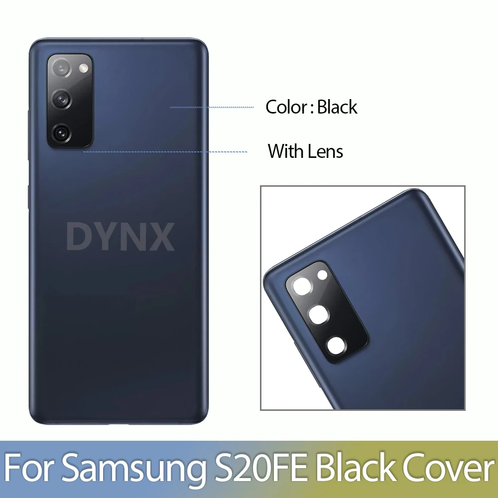 For Samsung Galaxy S20FE S20 FE G780F Back Battery Cover Rear Door Housing Cover Replacement With Camera Lens For Galaxy S20FE
