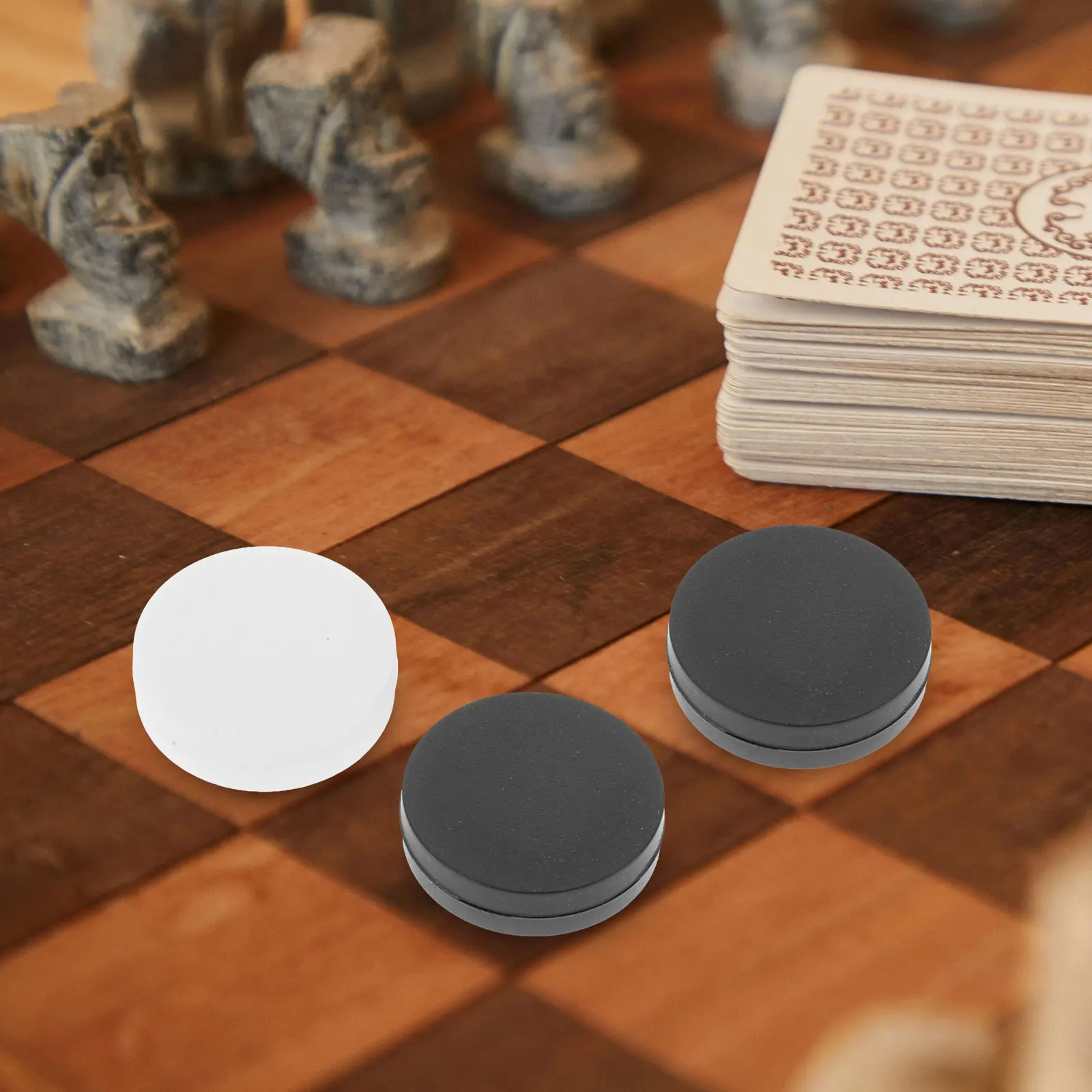 

30pcs Chess Checker Pieces Plastic Game Accessories Compact Portable Board Games Figures