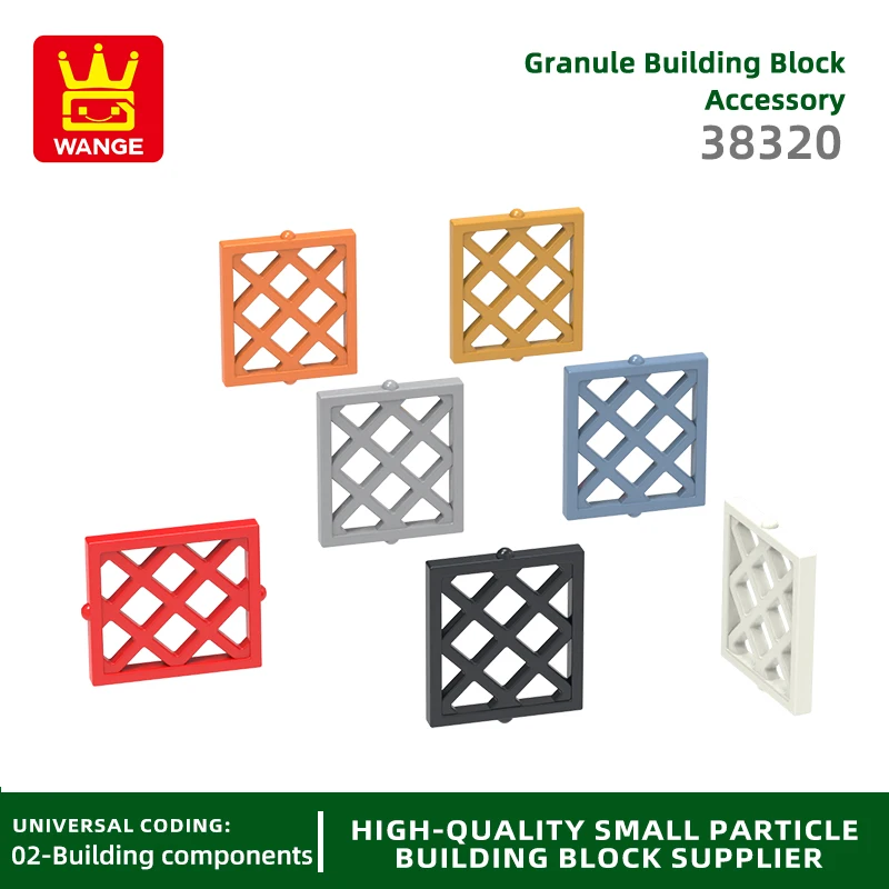 WANGE 38320 50g/324PCS Barre Per Finestra Parte 1x2x2CM Building Block Moc Colore Compatibile con Mattone Giocattolo Per Bambini FAI DA TE