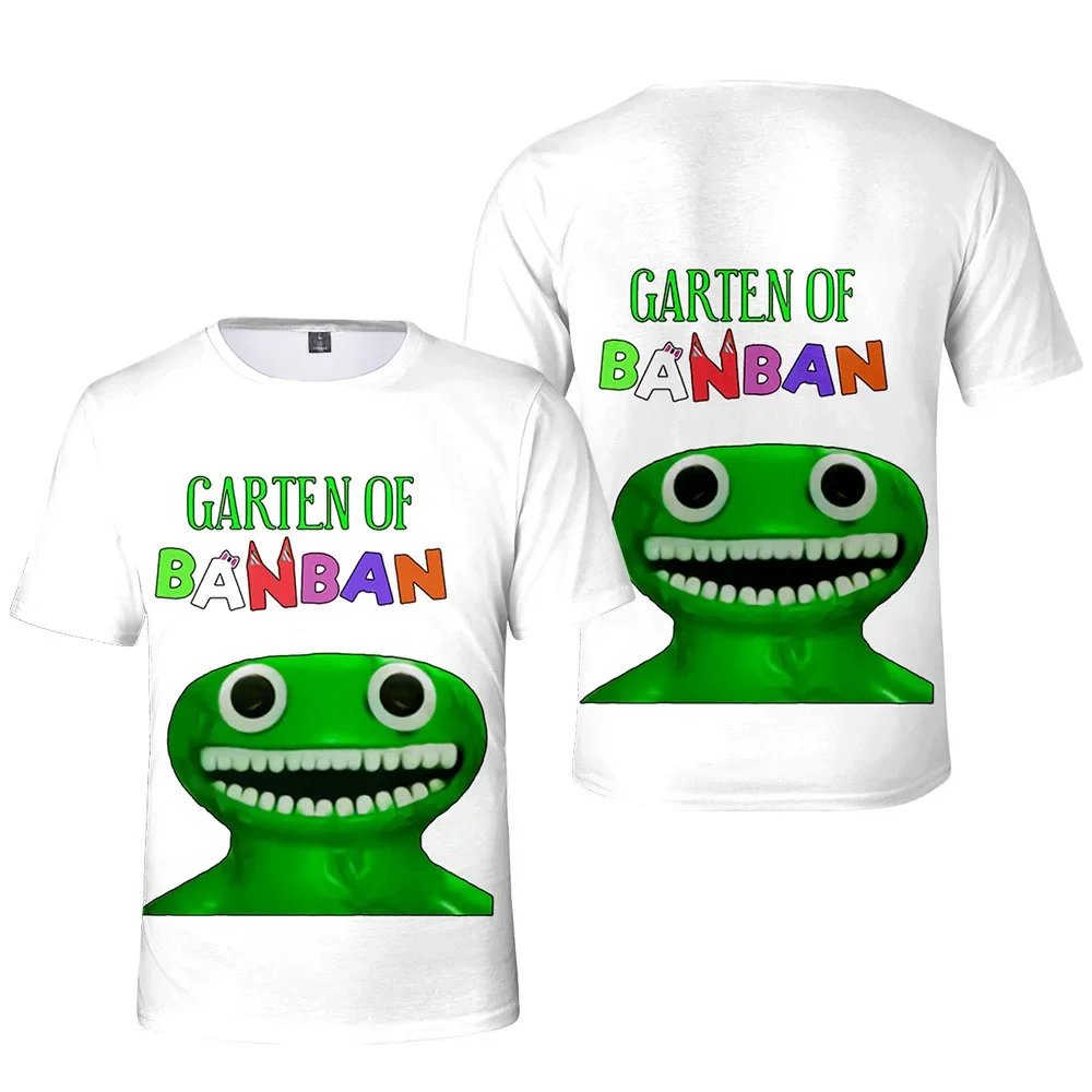 Kids Summer 3D New Short-sleeved Games Around Garten of Banban Banban Garden Digital 3-14 Yeas Boys Girls Thin Top Clothes