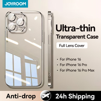 Joyroom Case For iPhone 16 15 14 13 Pro Max Anti-drop Transparent Cover For iPhone 16 Pro Max Soft TPU Case With Len Protection