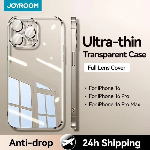 Etui Joyroom do iPhone'a 16 15 14 13 Pro Max Przezroczyste etui zapobiegające upadkom do iPhone'a 16 Pro Max Miękkie etui TPU z ochroną Len