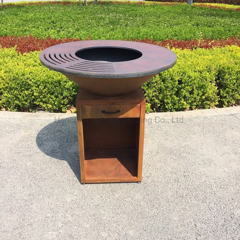 

Duty Outdoor Barbeque Corten Steel Metal Fire Pit Barbecue Grill
