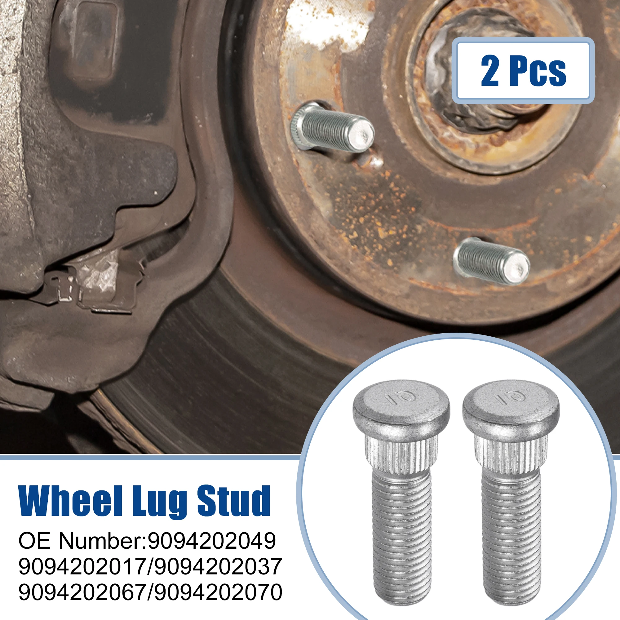 UXCELL 2 Pcs M12x1.5 Front or Rear Wheel Lug Stud Fit for LEXUS ES350 9094202049