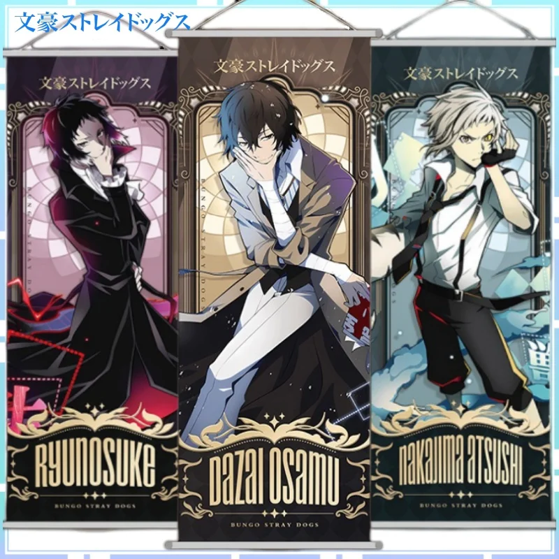

Bungo Stray Dogs Wall Hanging Nakajima Atsushi Nakajima Chuuya Poster Fabric Scroll Decoration Anime Edogawa Ranpo Dazai Osamu