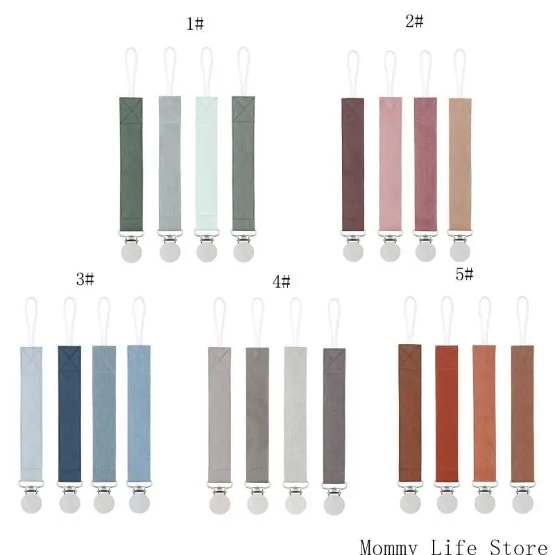 

Baby Ramie Cloth Pacifier Chain Steel Pacifier Clip Infant Teething Toy Holder