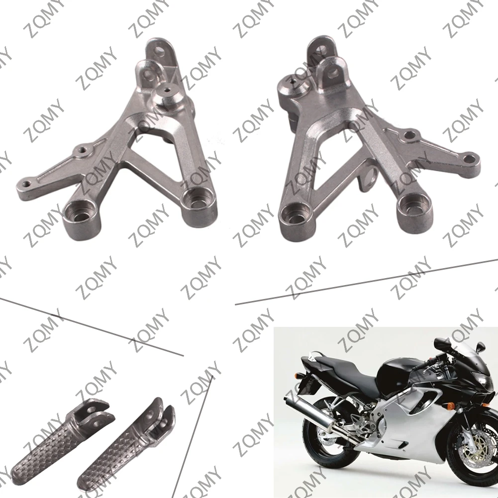 Image of Motorrad-Fußrasten-Fußrastenhalterungen vorne für Honda CBR600 F4 1999 2000 & CBR 600 F4i 2001 2002 2003 2004 2005 2006