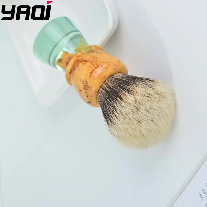 2026-yaqi-professional-24mm-cavern-lake-two-band-badger-hair-men-wet-shaving-brush-flash-sale！