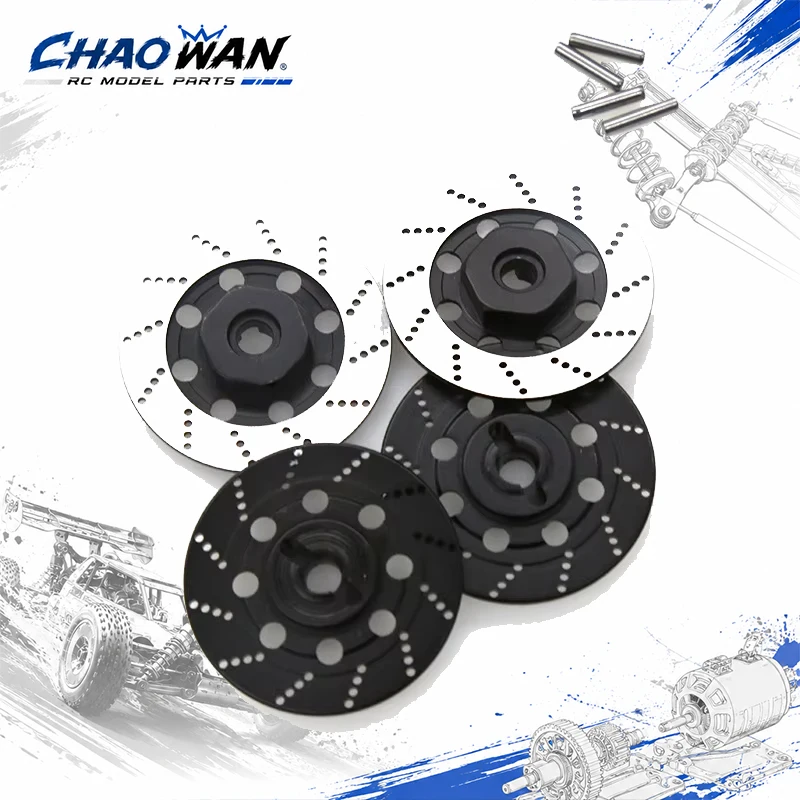 Metal 12mm Wheel Hex Hub Adapter with Brake Disc for 1/10 Scale RC On-Road Car Upgrade Compatible with Tamiya TT01/TT02 HPI HSP