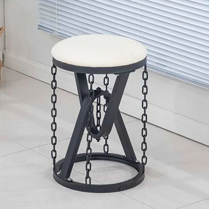 오토만 북유럽 거실 가구, 둥근 복도 신발 교체 의자, 이동식 럭셔리 침실 인테리어 발받침