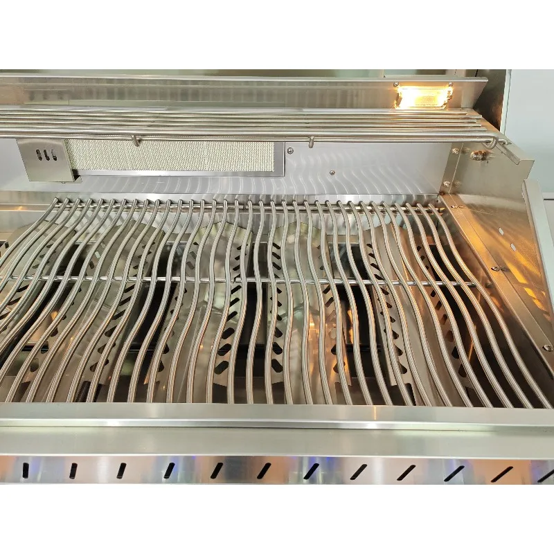 

Custom Modern Outdoor Steel BBQ Grills with Side Burner for Family Gatherings And Camp Barbecues - Household Metal Machine