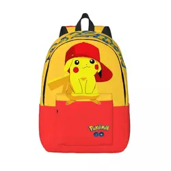 Light Pokemon Copia De Panda Sticker Schoolbag Picnic Zipper Closure Pocket Monster Pikachu Student Backpack Back To School Gift